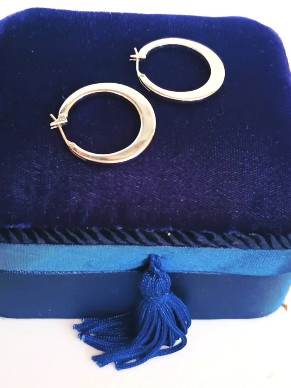 Women's Stainless Steel Hoop Earrings Flat Round Silver Tone